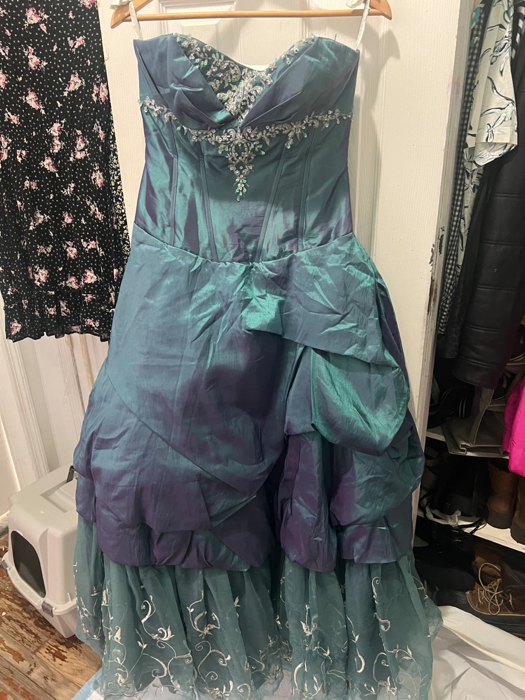 Green & Purple Formal Dress - photo 3