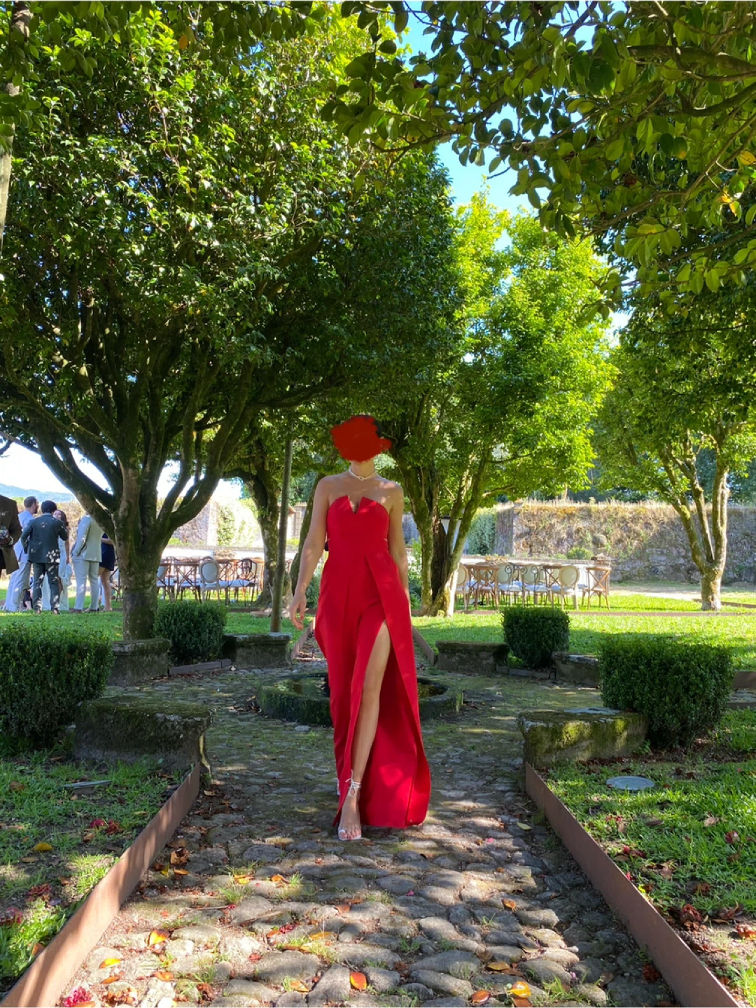 Split Leg Jumpsuit - red, size S - photo 3