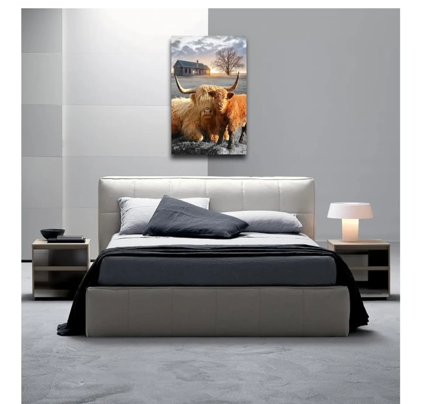 Highland Cow Canvas Wall Art 24x36 inches image indicator(5)