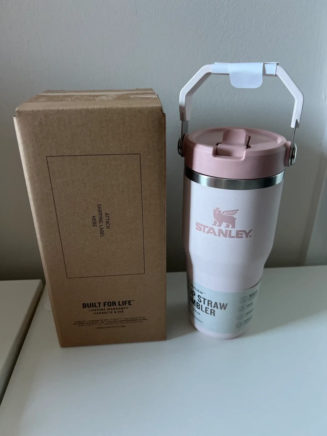 Stanley IceFlow Flip Straw Tumbler 14oz Pink thumbnail