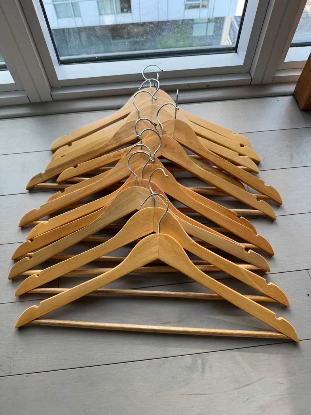 Wooden Clothes Hangers - Set of 10 thumbnail