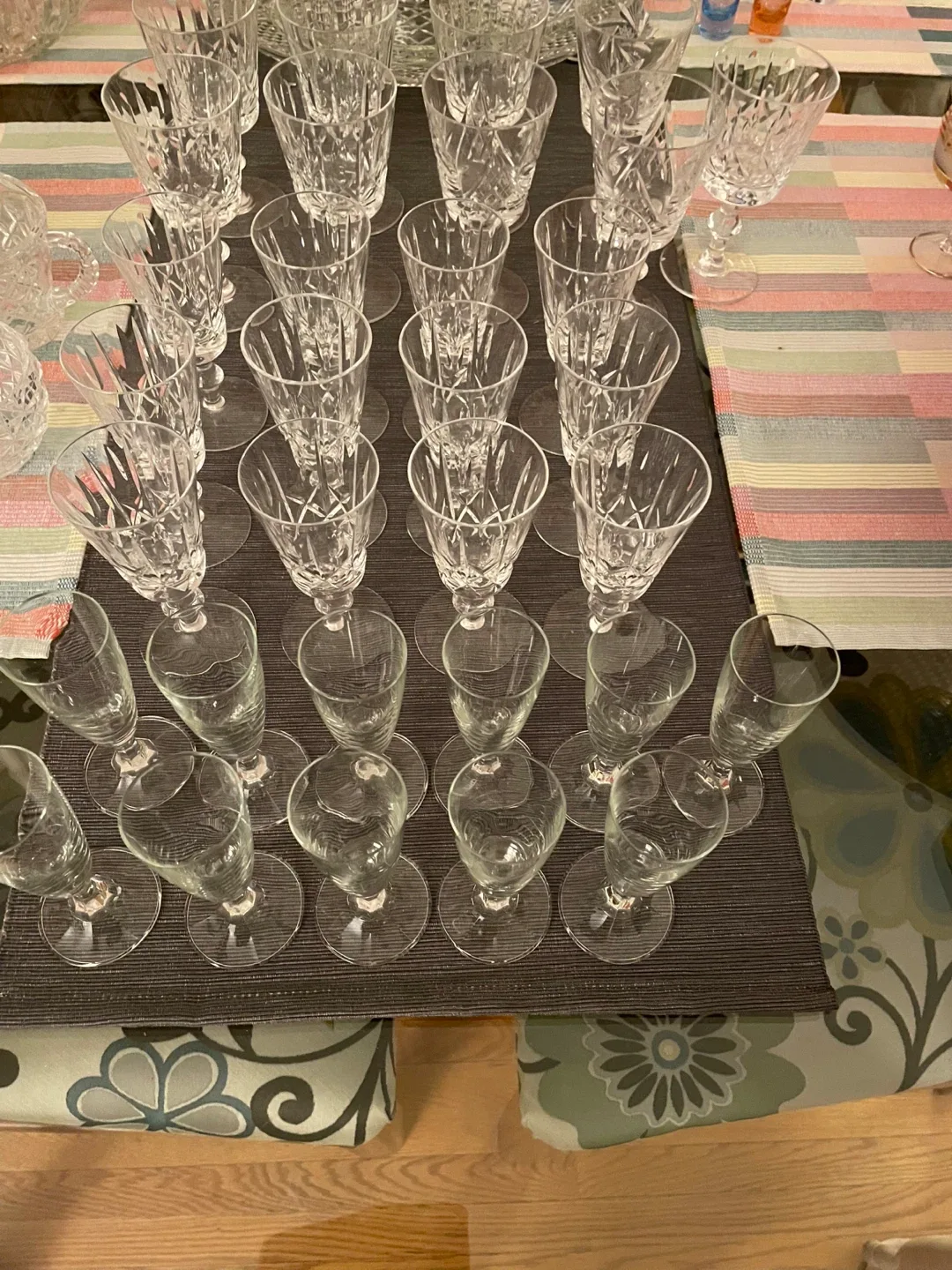 Assorted hand cut Crystal Glasses thumbnail