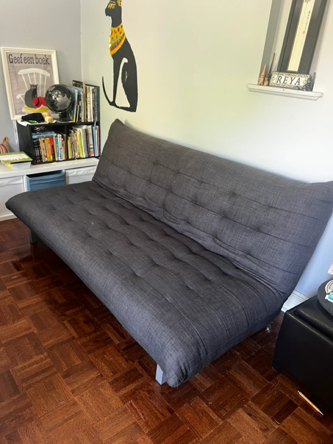 Sofa bed- Dark charcoal fabric