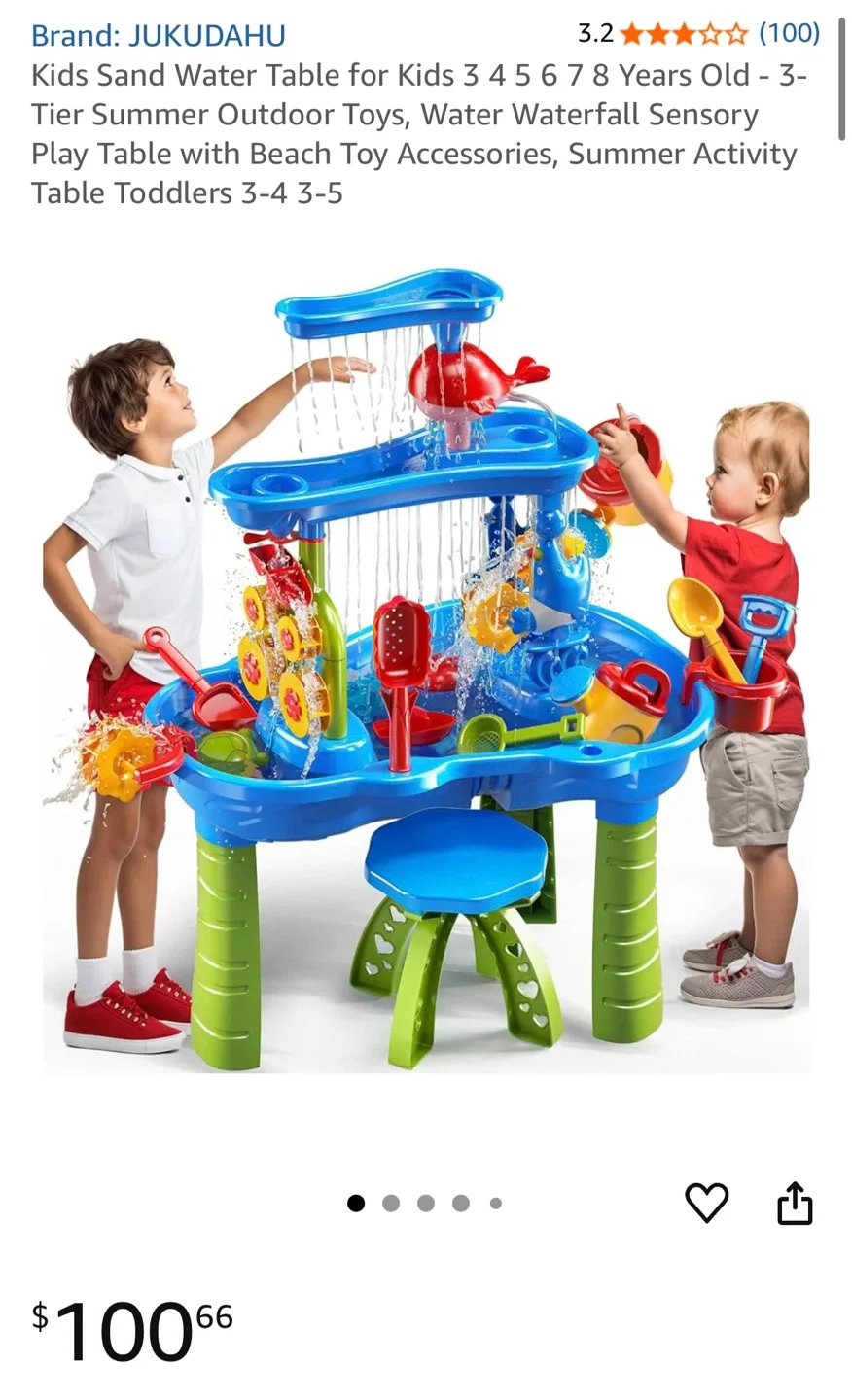JUKUDAHU Sand Water Table for Kids image indicator(8)