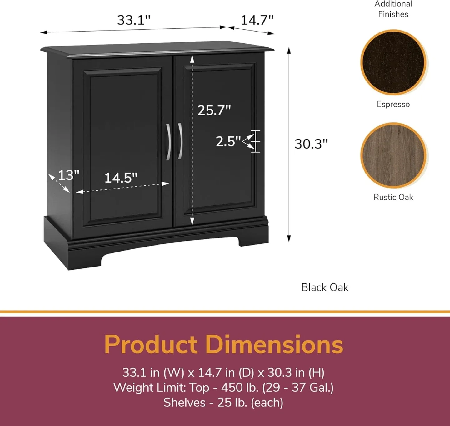 Ollie & Hutch - Flipper 29-37 gallon aquarium stand, 5691056COM image indicator(4)