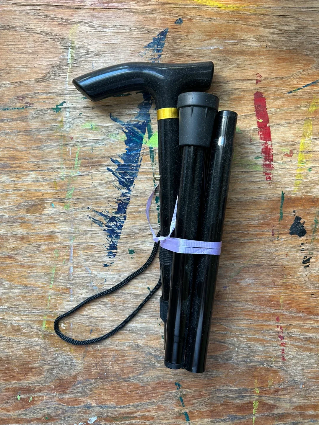 Black Folding Walking Stick thumbnail