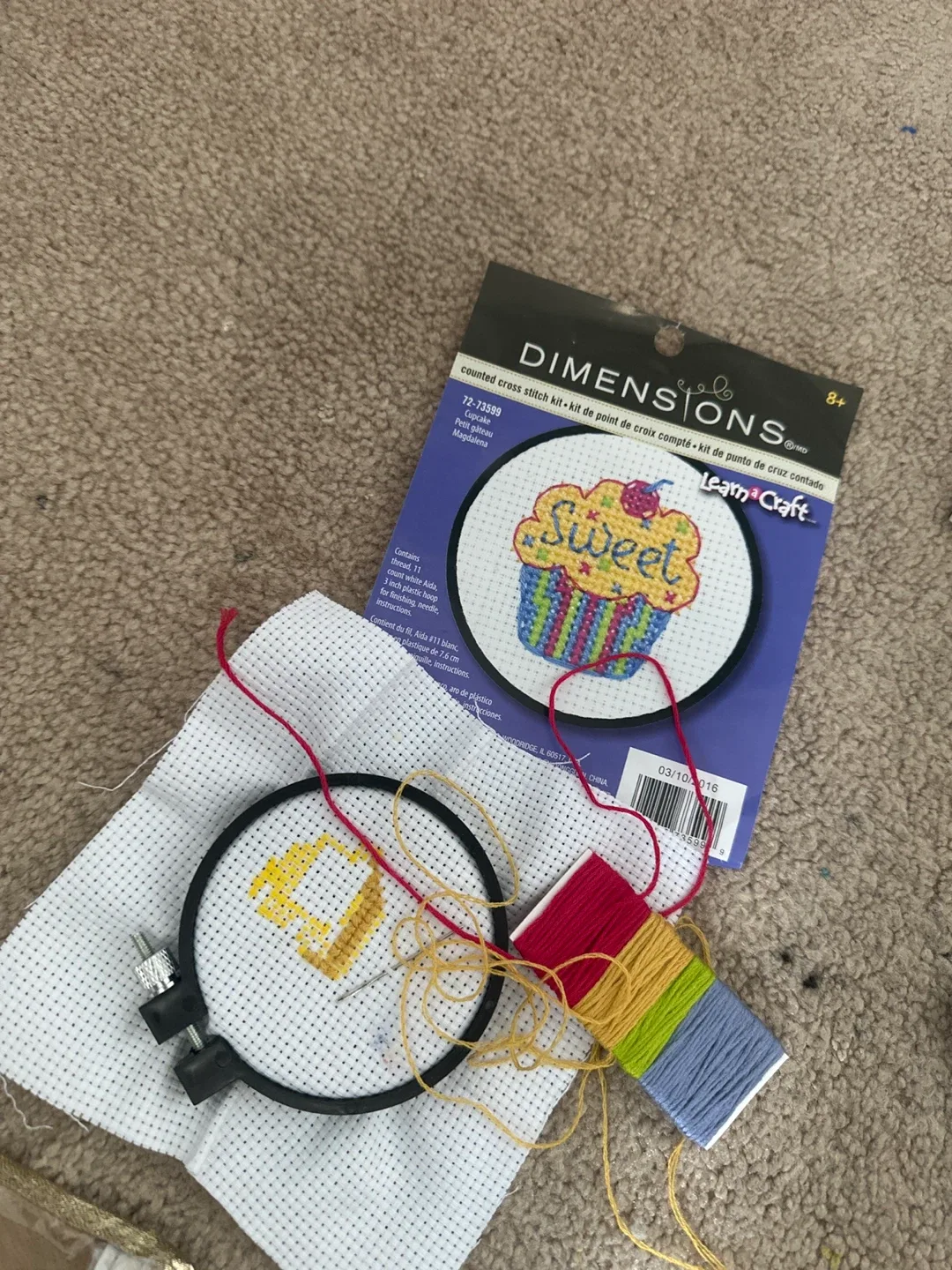 Dimensions Cupcake Cross Stitch Kit