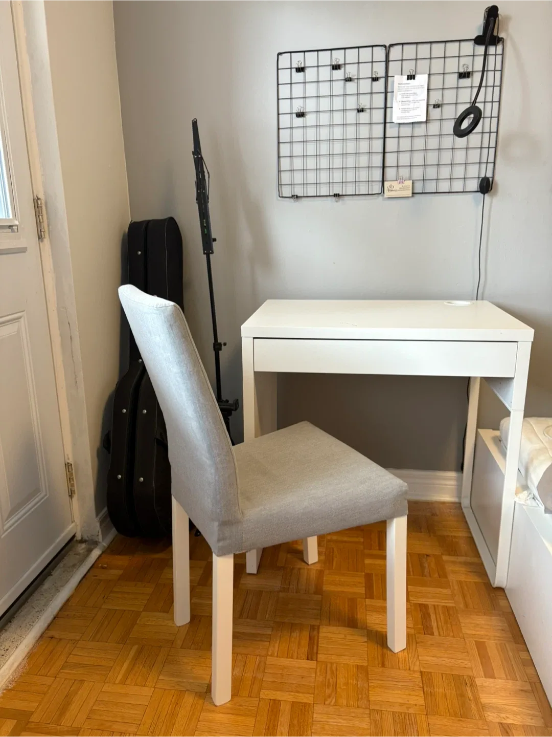 ikea desk + its chair