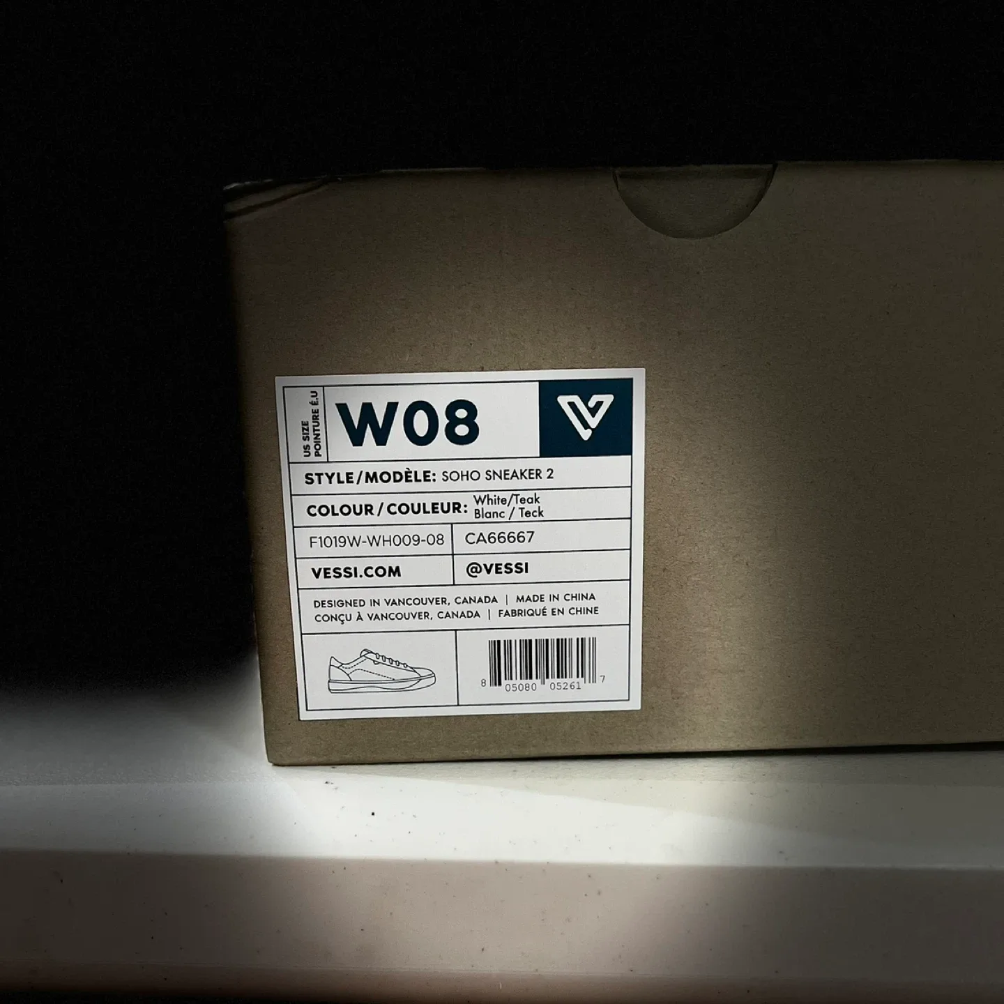 Vessi Soho Sneaker 2 - Women's US 8 - White/Teak - New in Box image indicator(2)