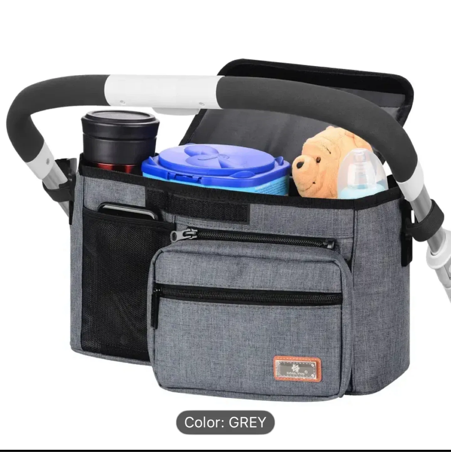Grey Stroller Organizer Bag thumbnail