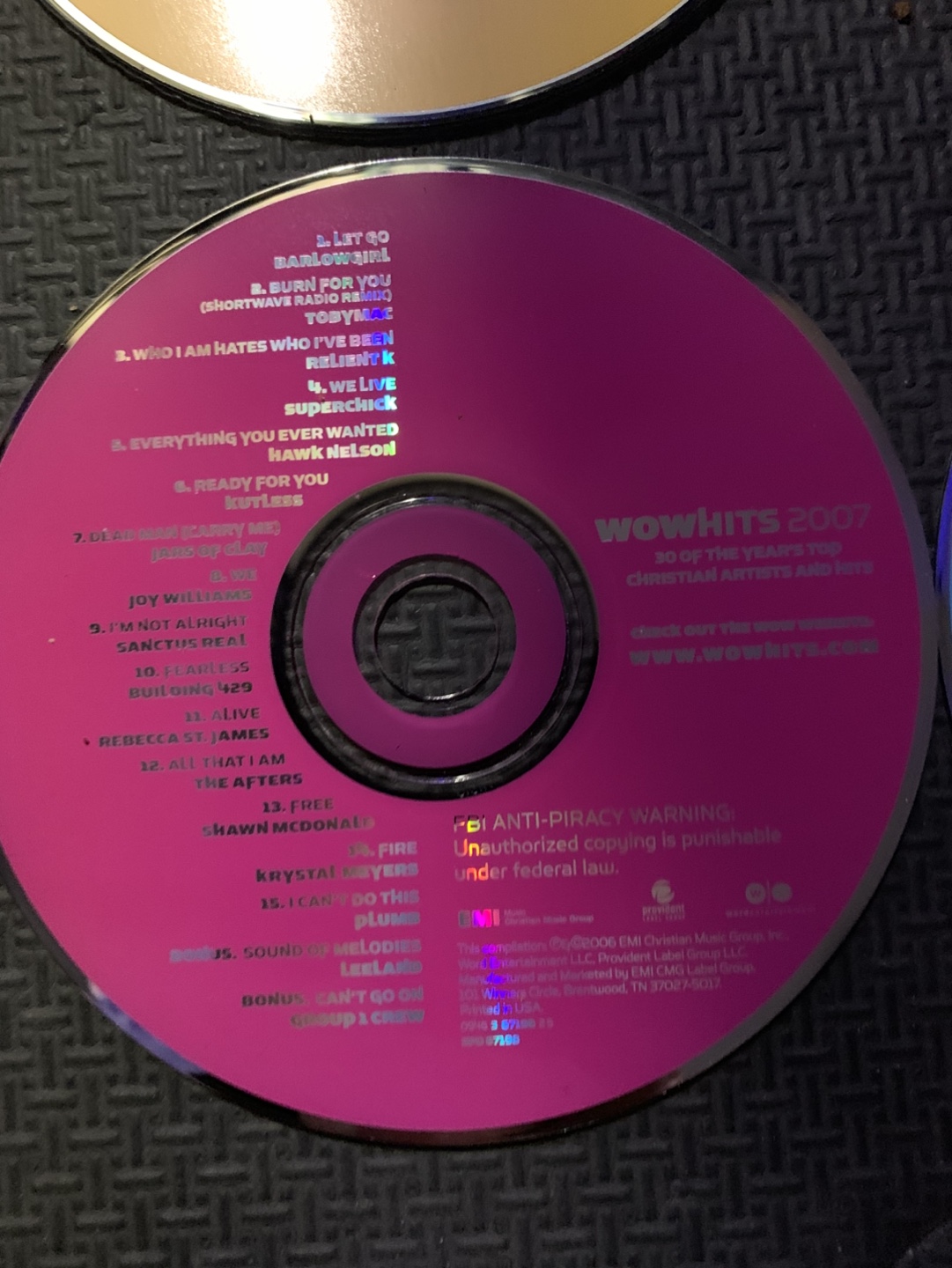 WOW Hits CDs - 2006 & 2007 - photo 4