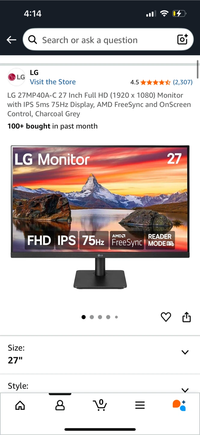 LG 27MP40A-C 27" Full HD Monitor (x2) - photo 3