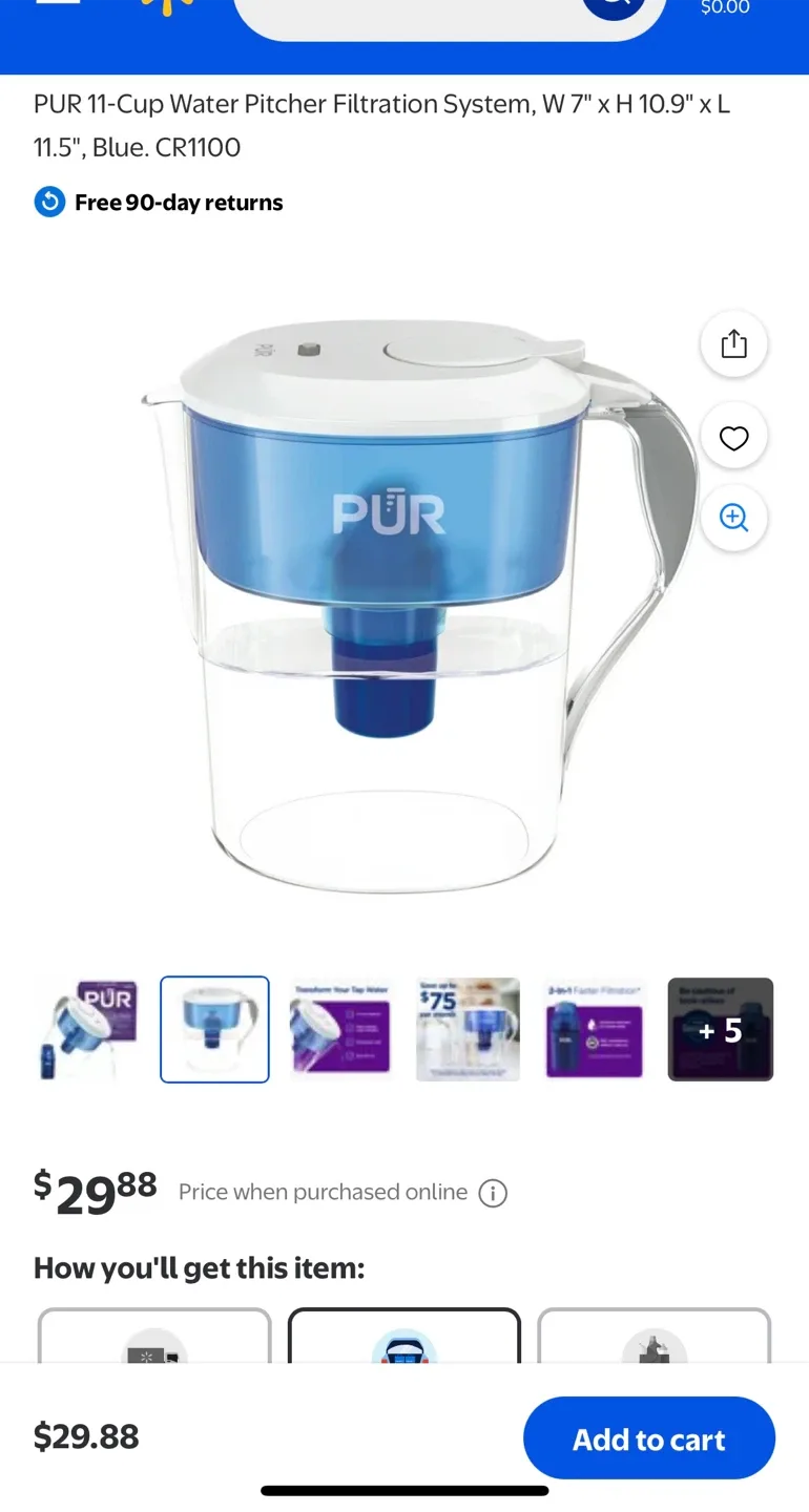PUR Classic 11-Cup/2.6 Liter Water Pitcher image indicator(2)