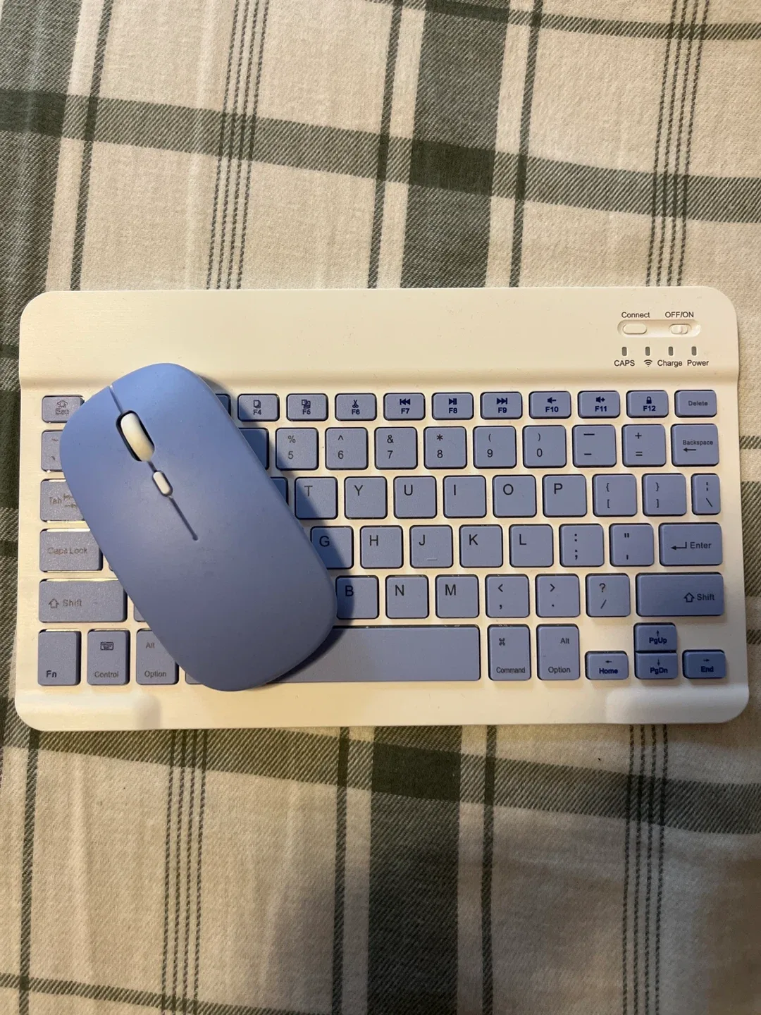 Wireless Keyboard and Mouse Combo - White & Blue thumbnail