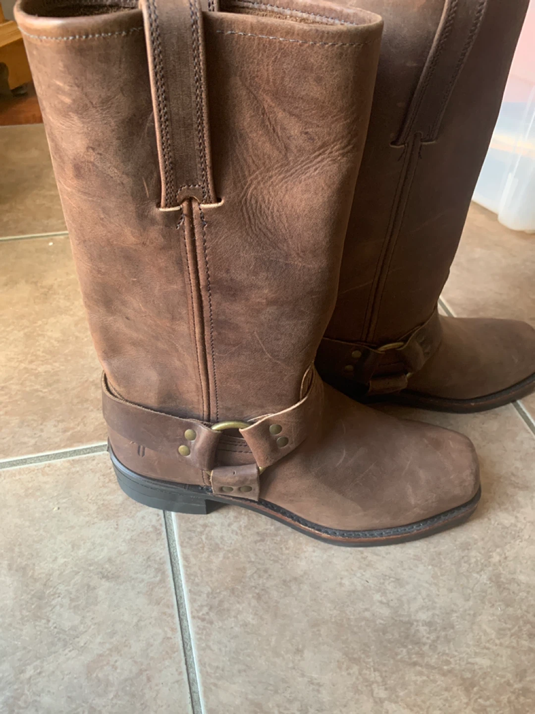 Frye Brown Leather Harness Boots - photo 2