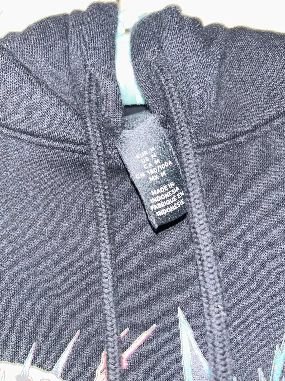 H&M Black Graphic Hoodie - Size M image indicator(4)