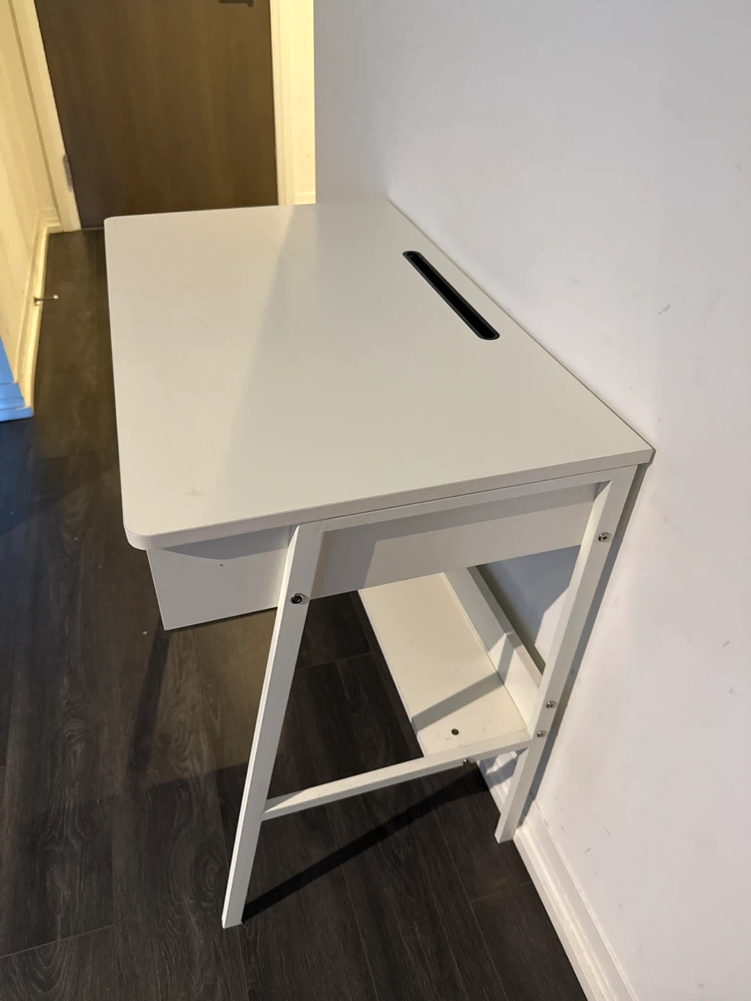 White Desk with Storage - photo 3