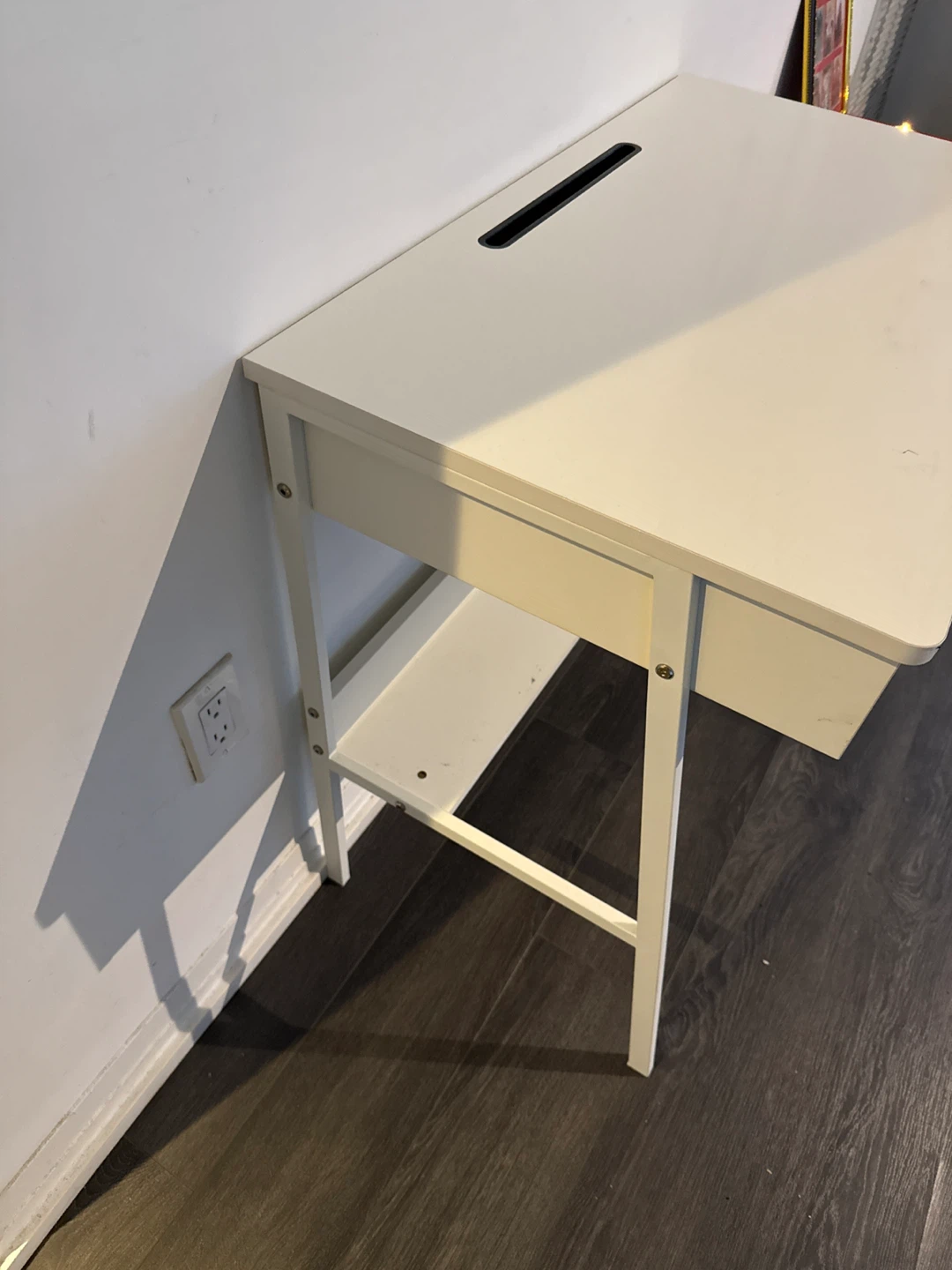 White Desk with Storage - photo 4