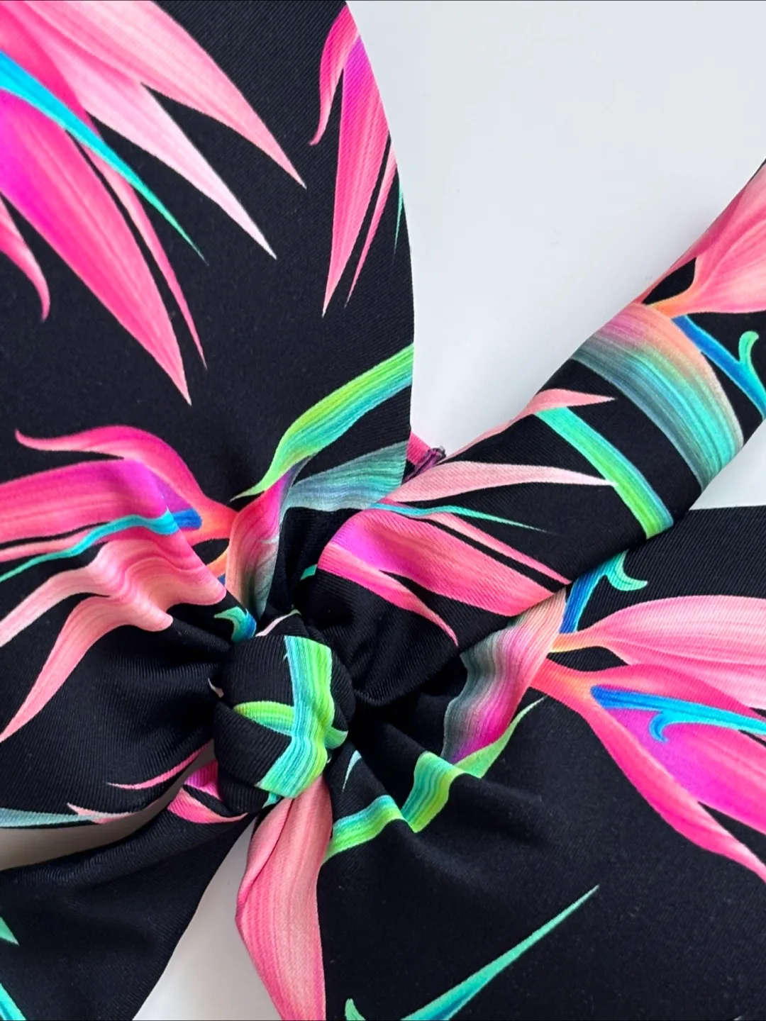 Shoreline Black Floral Bikini Top - Size L thumbnail