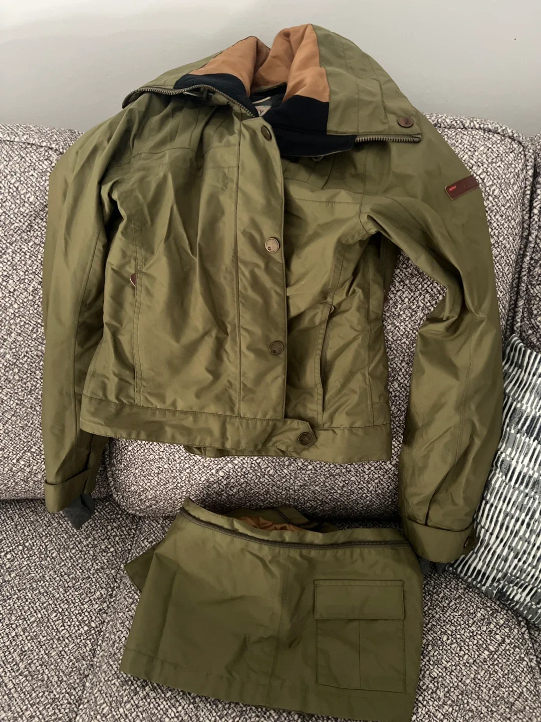 Women's Olive Green Jacket & Skirt Set Roxy thumbnail