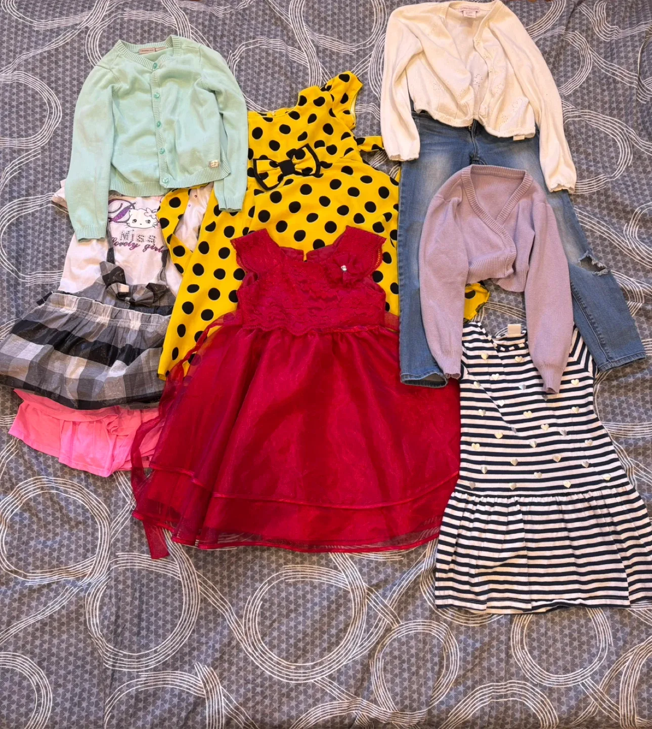 Kids' Clothing Bundle - Dresses, Cardigans, Jeans thumbnail