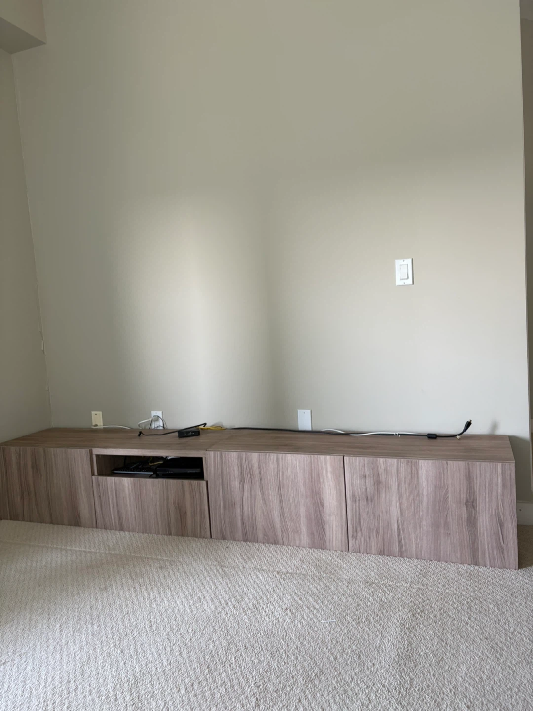 Wood TV Stand with Storage - photo 2