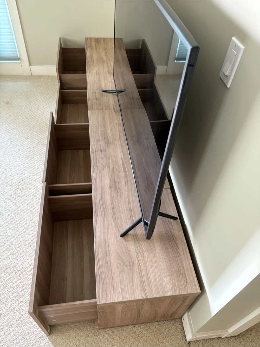 Wood TV Stand with Storage