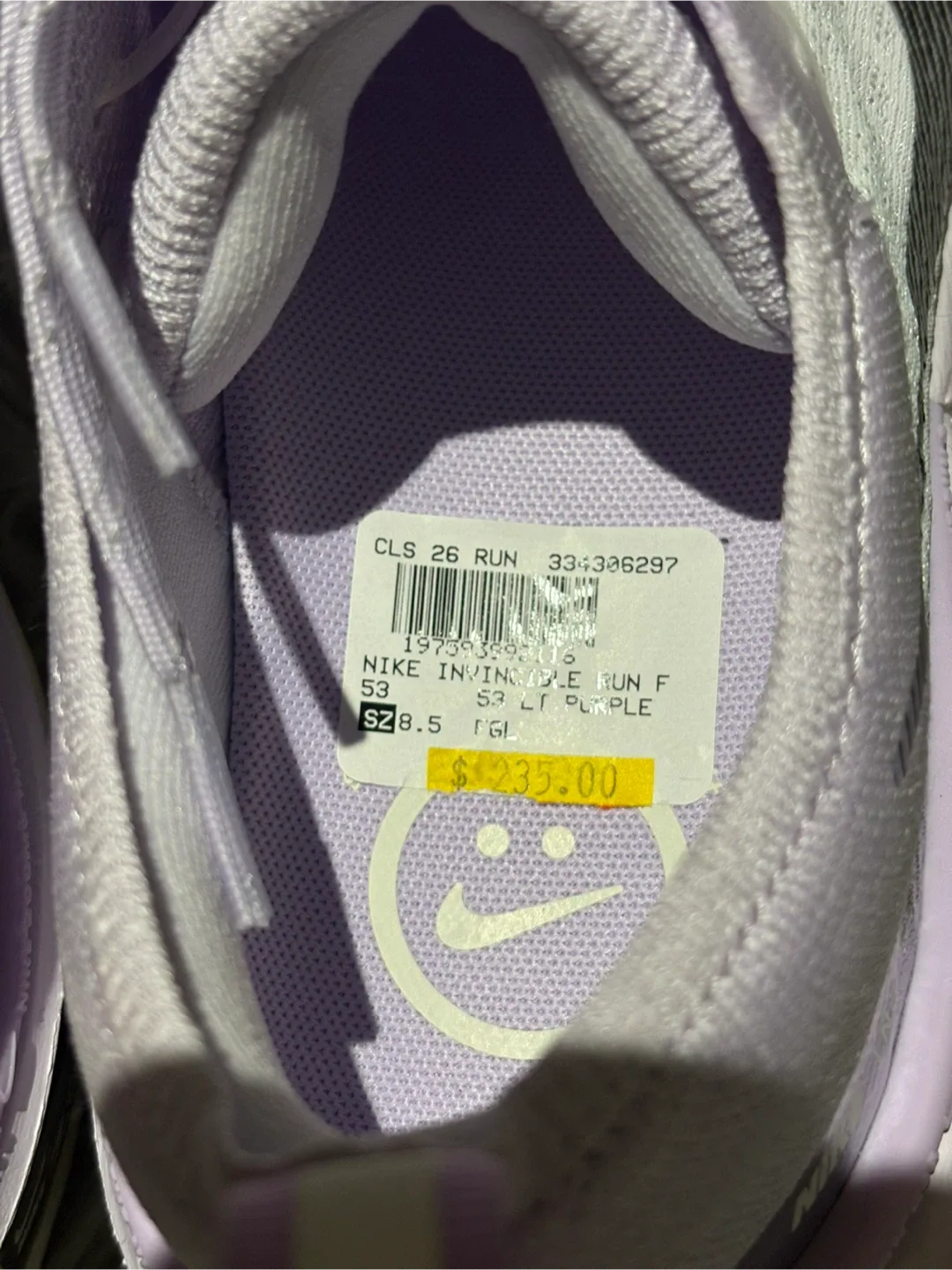 Nike ZoomX Invincible Run Fk3 Lilac Purple, Size 8.5 image indicator(5)