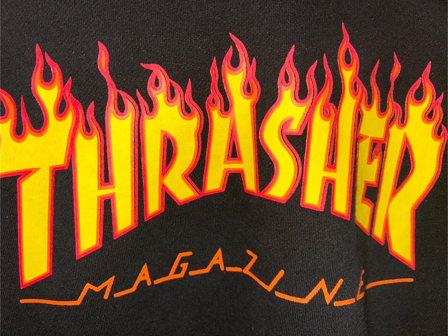 Thrasher Flame Logo Hoodie - Black, XL - photo 3