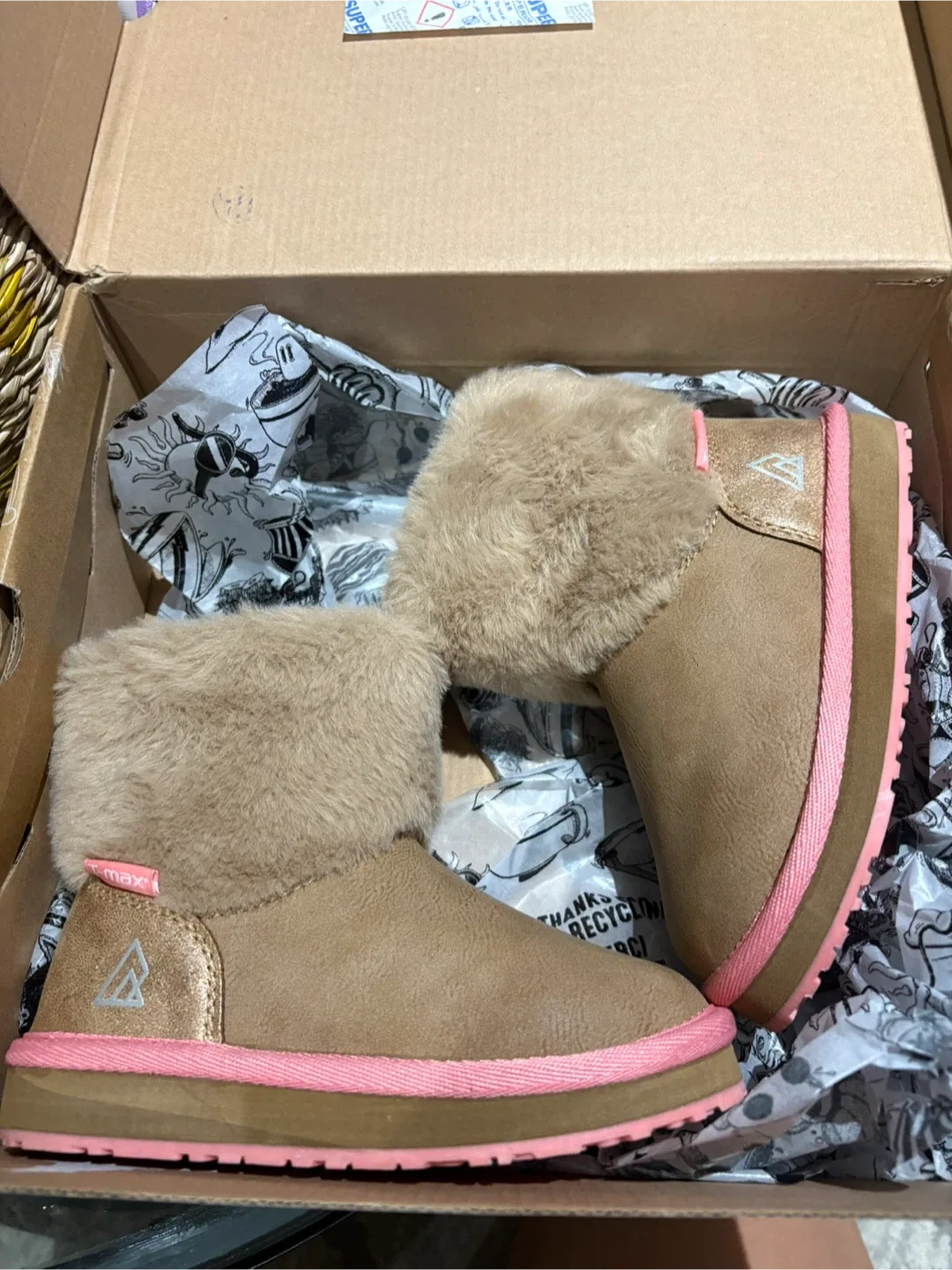 Riptone Faux Fur Boots - Size 11T image indicator(7)