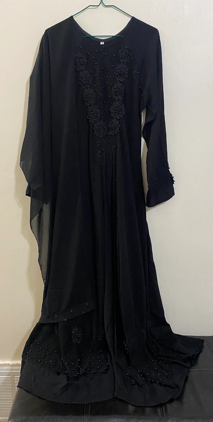 Black Embellished Abaya - Size 56