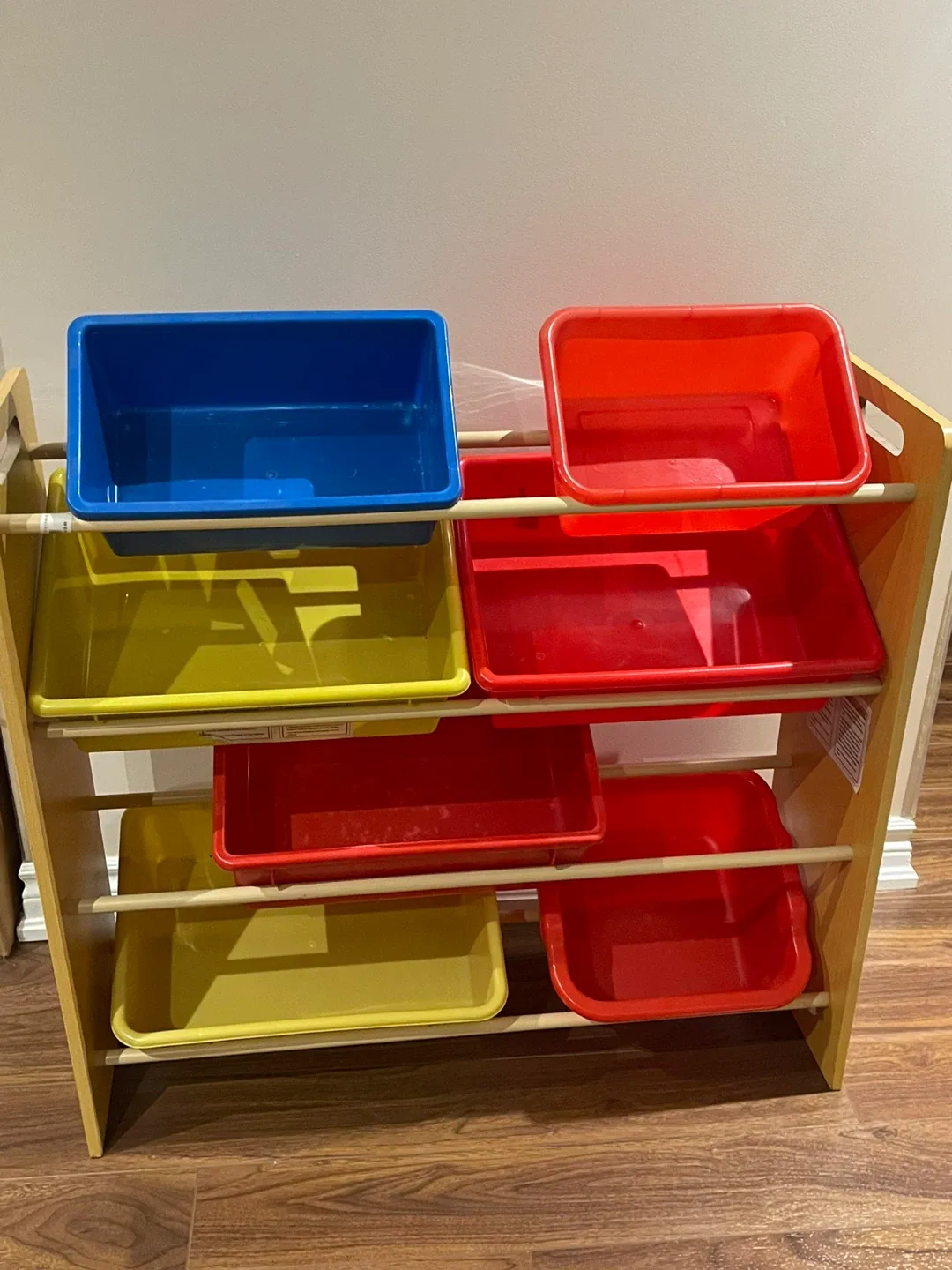 Kids toy organizer with bins thumbnail