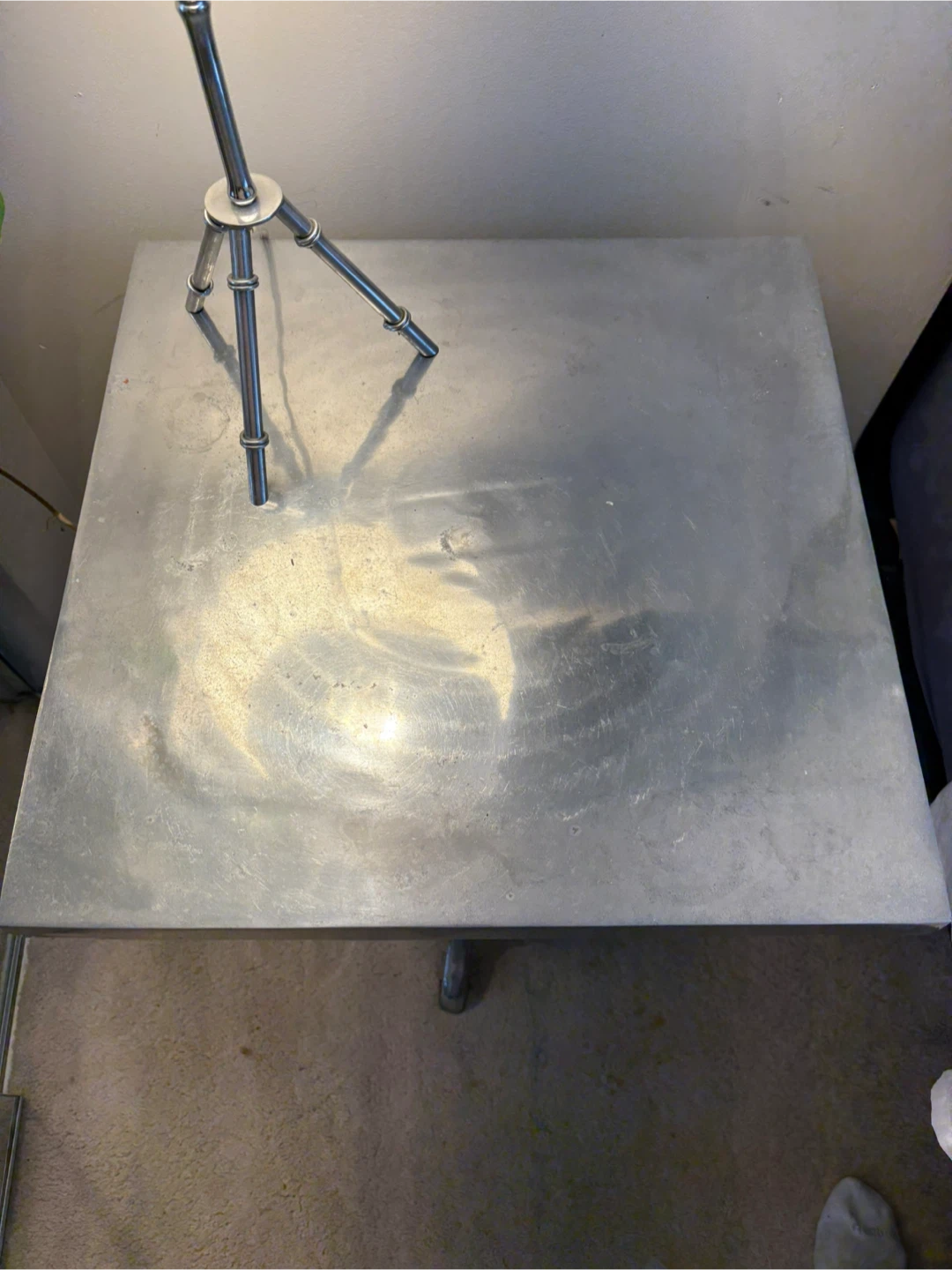 Free Silver Metal Accent Table - photo 2