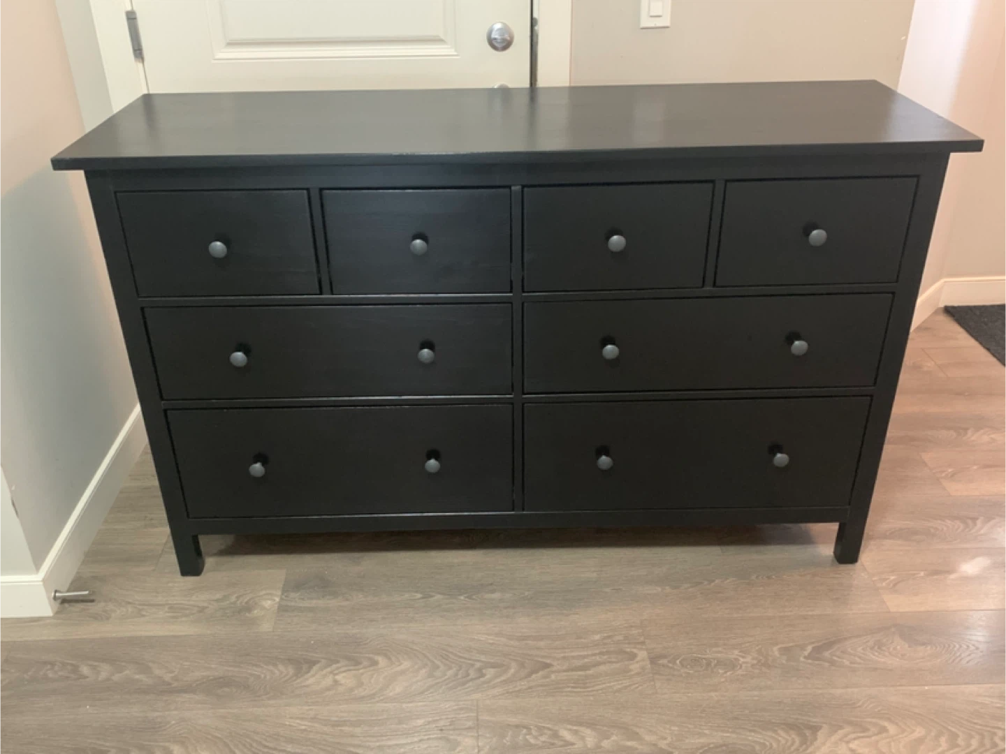 Black Dresser with 8 Drawers