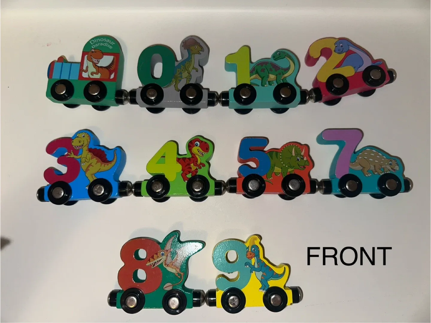 Dinosaur Number wooden Train thumbnail