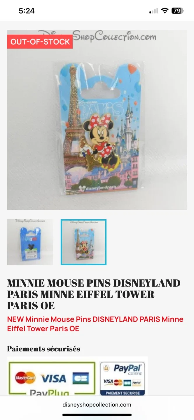 Disneyland Paris Eiffel Tower Pin image indicator(3)