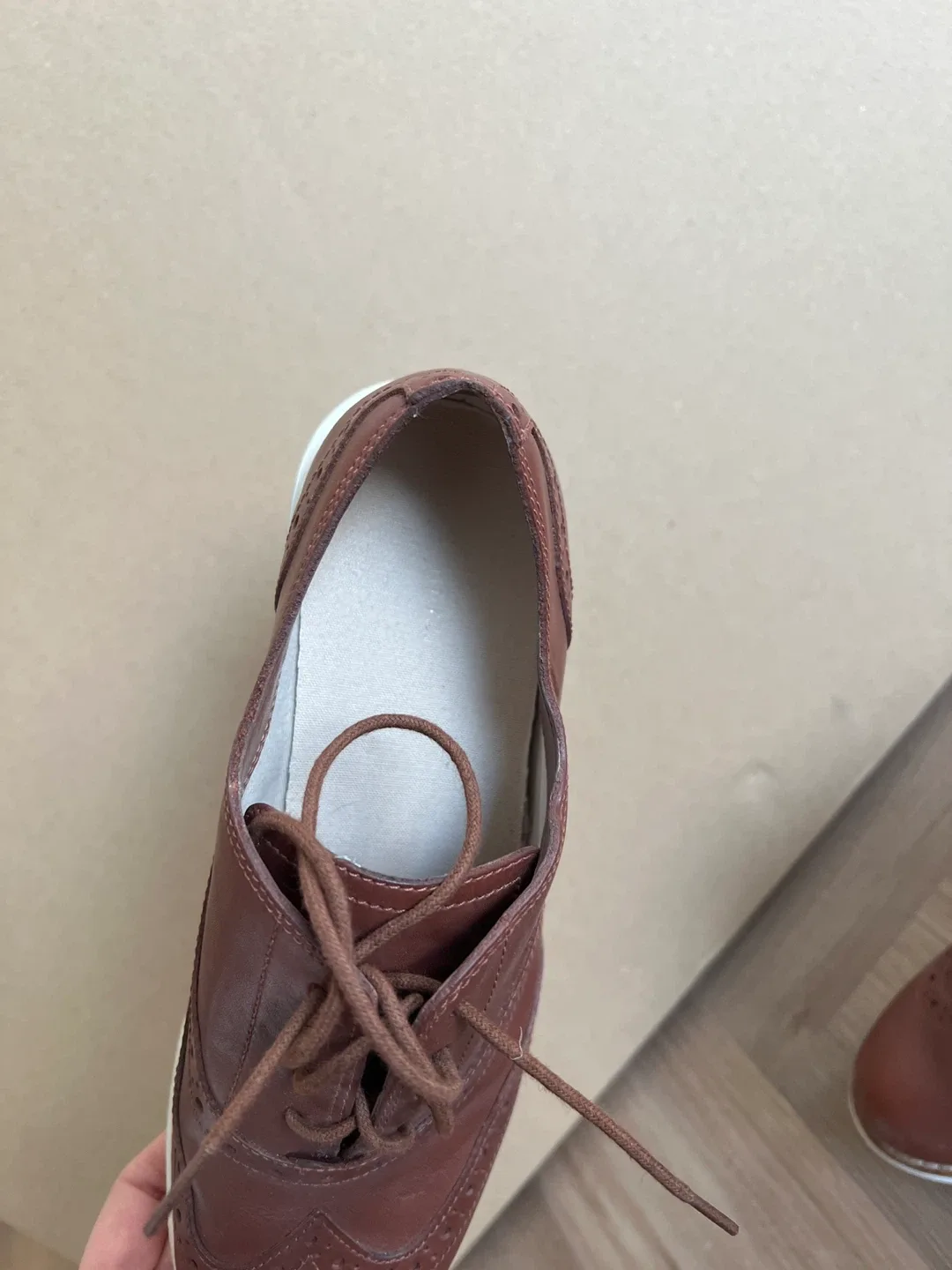 Cole Haan Brown Leather Oxford Shoes image indicator(4)