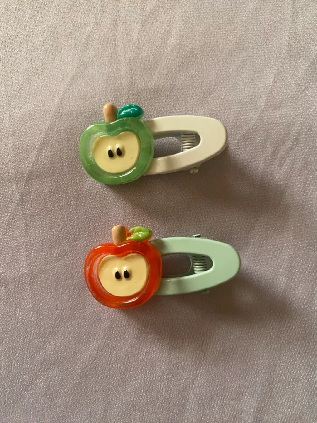 Apple Hair Clips - Set of 2 thumbnail