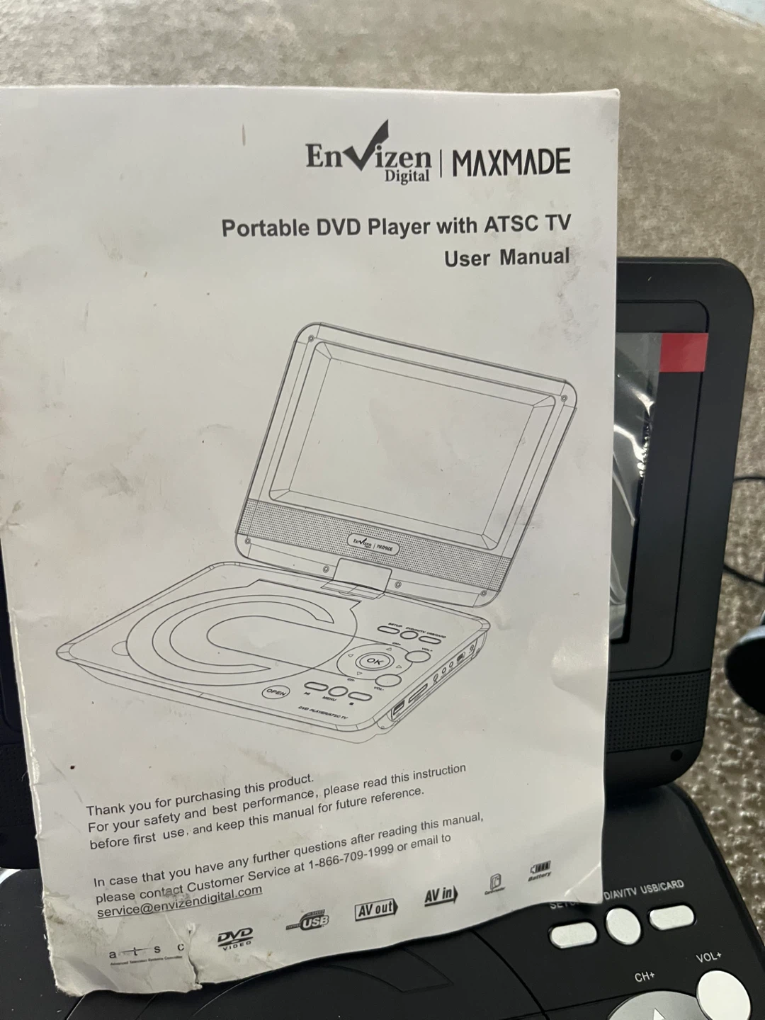 Envizen  Portable DVD Player with ATSC TV - photo 3