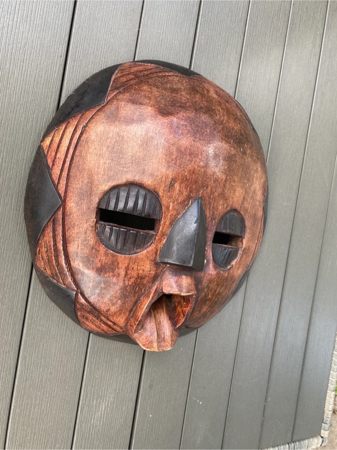 Wood Tribal Mask Ghana African Wall Art image indicator(4)