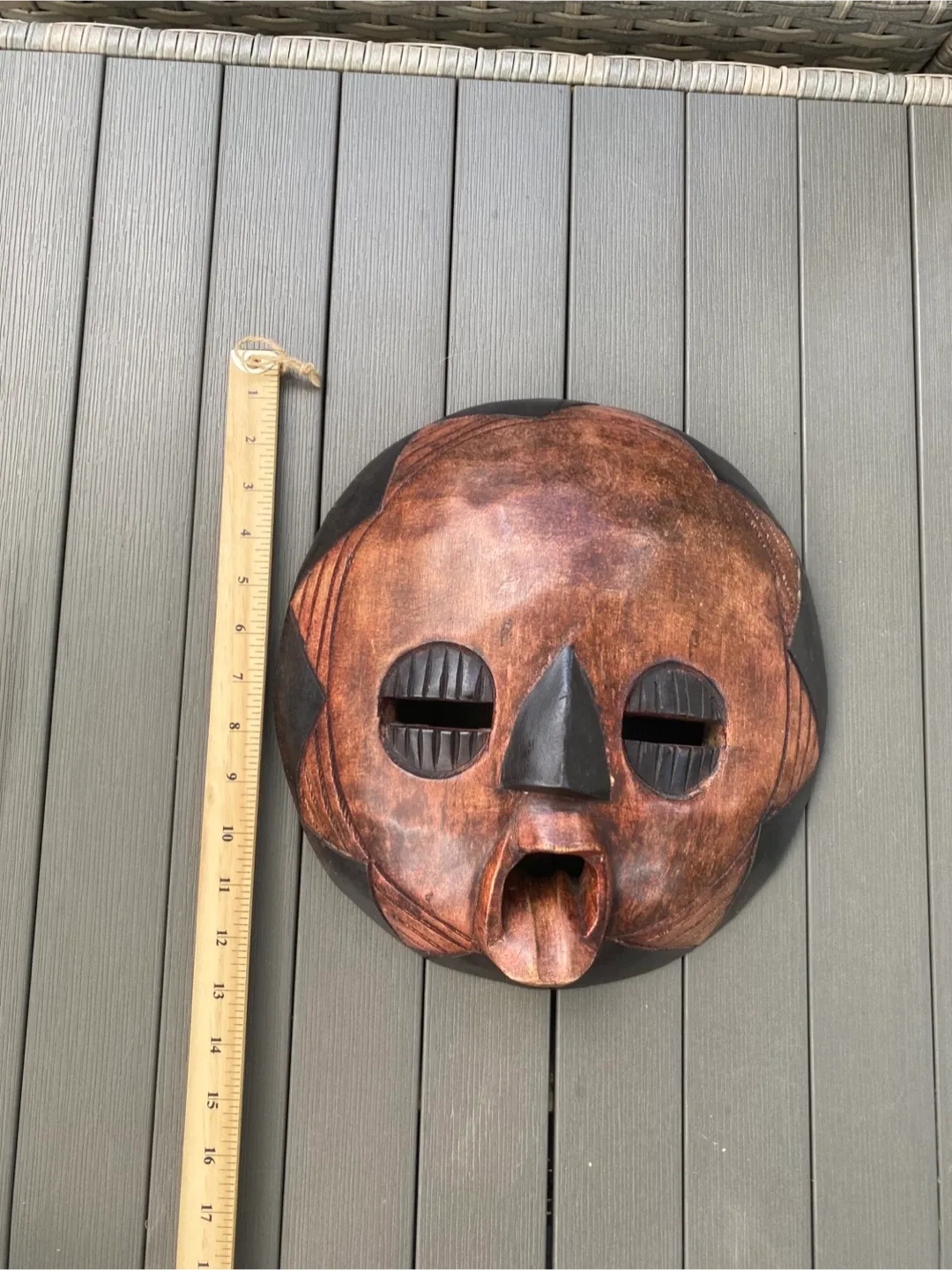Wood Tribal Mask Ghana African Wall Art thumbnail