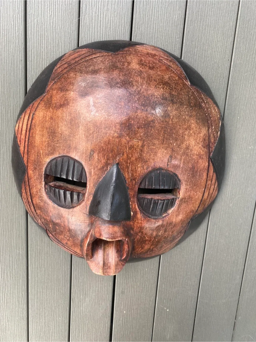 Wood Tribal Mask Ghana African Wall Art image indicator(2)