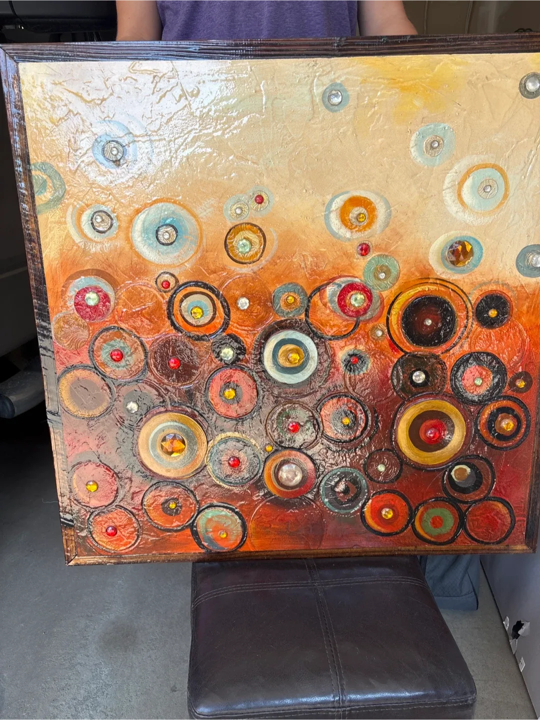 Abstract Circles Framed Wall Art thumbnail