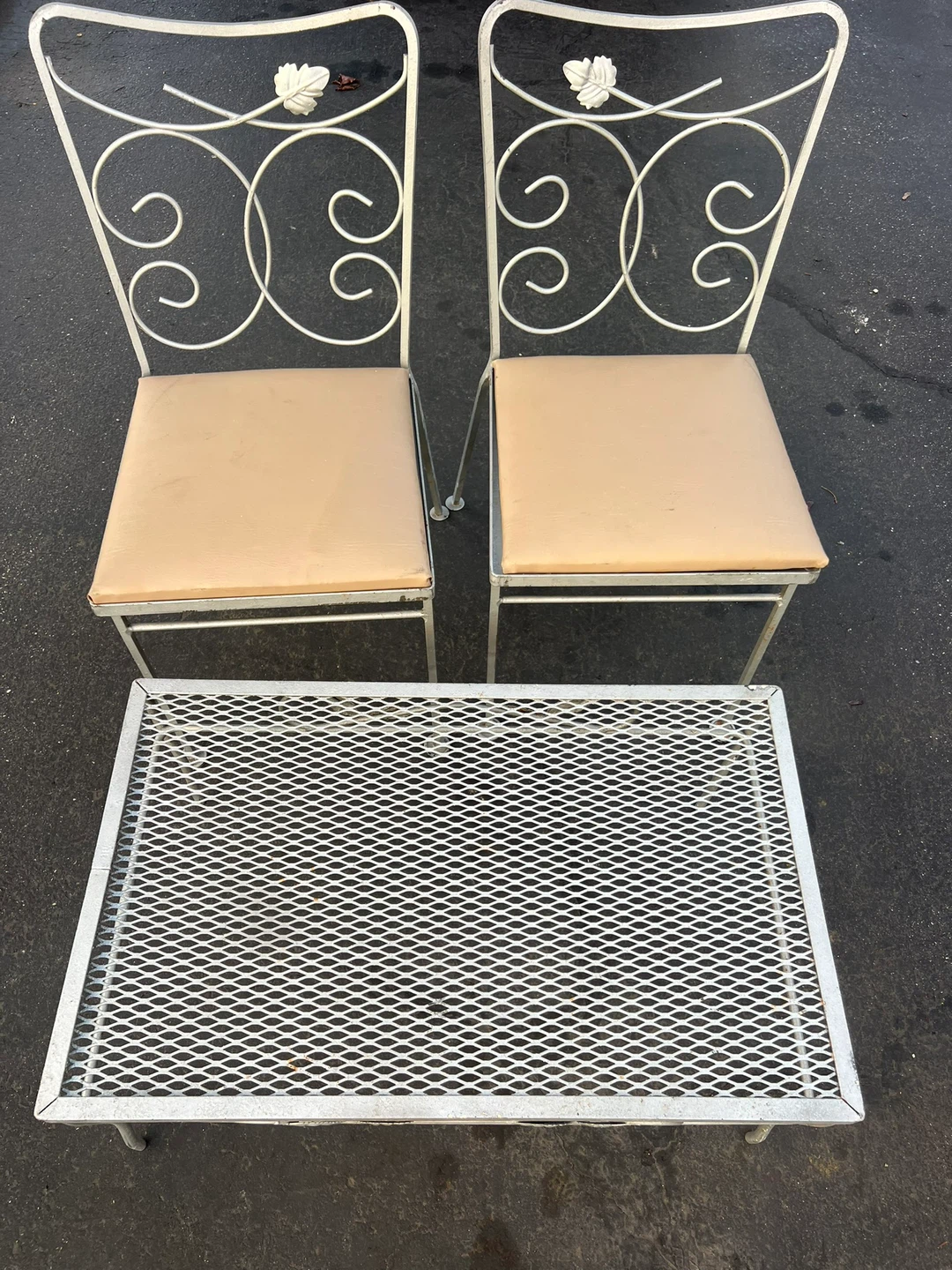 Vintage Metal Patio Set - Table & Chairs