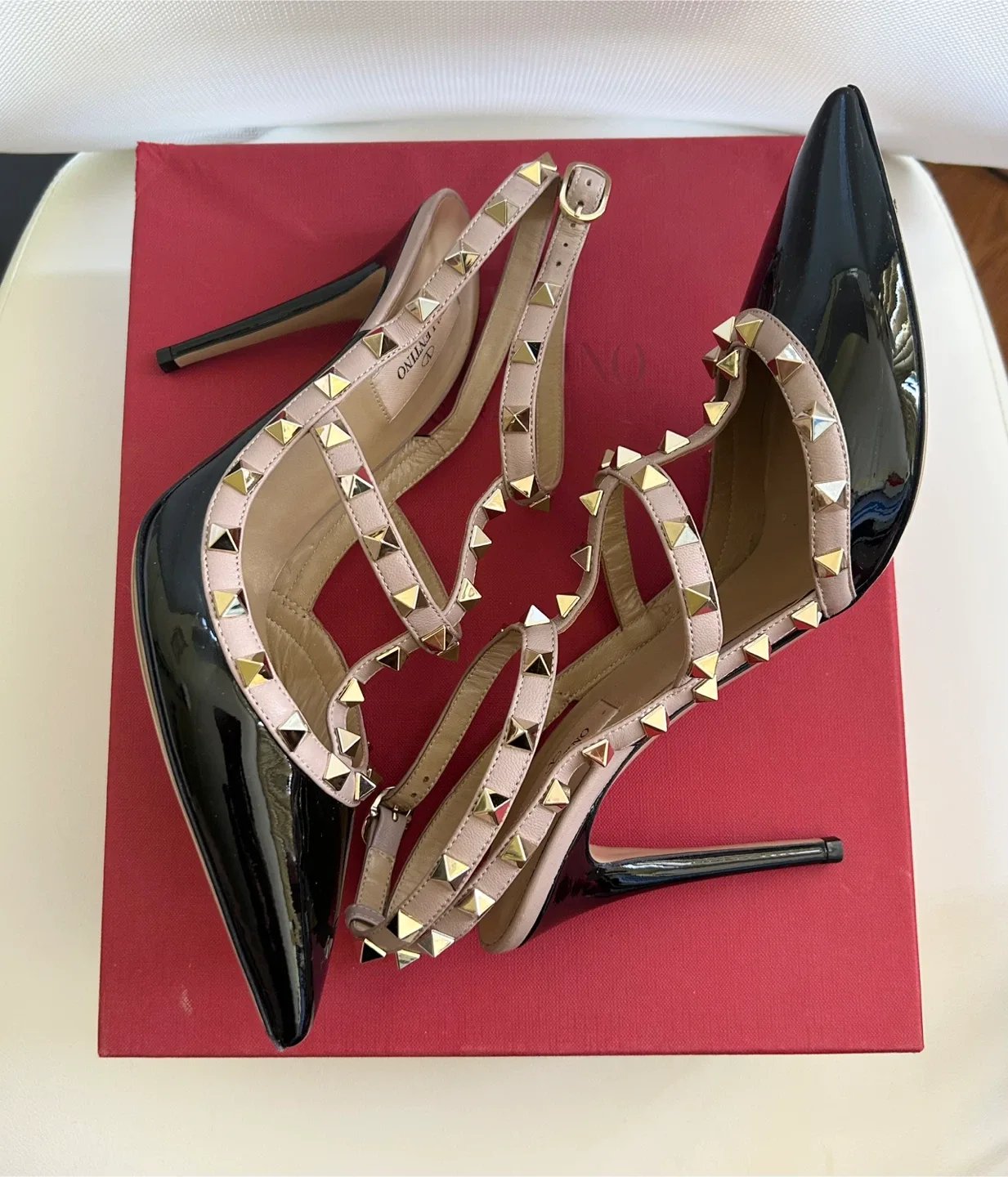 Valentino Rockstud Black Heels Size 10B image indicator(2)