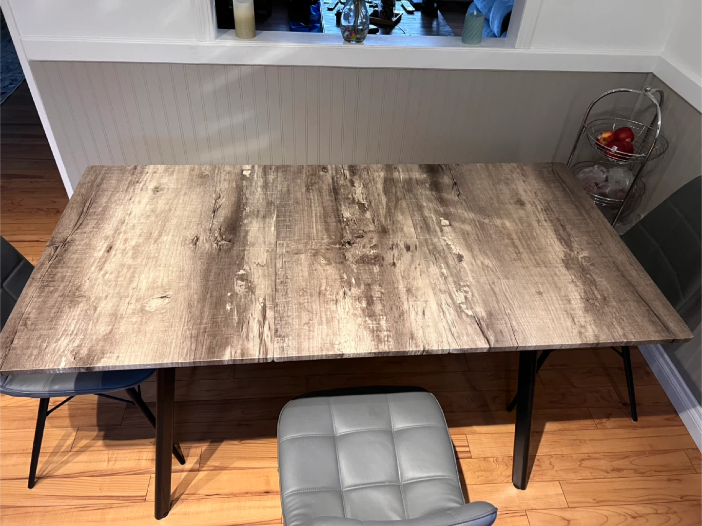 Extendable Dining Table with Bench and Chairs