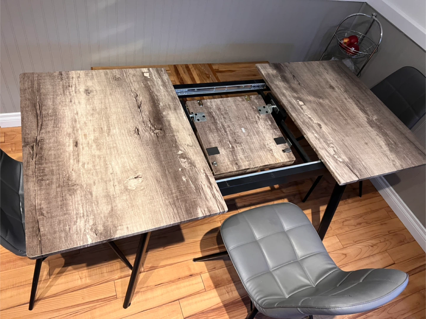 Extendable Dining Table with Bench and Chairs - photo 3