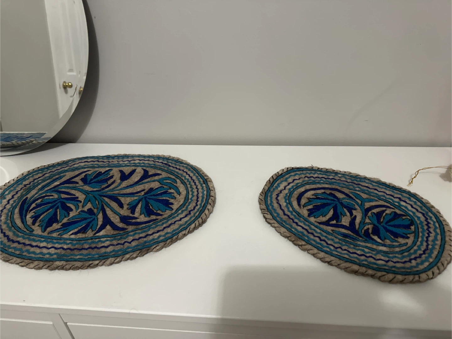 Handmade Embroidered Table Mats (Set of 3)