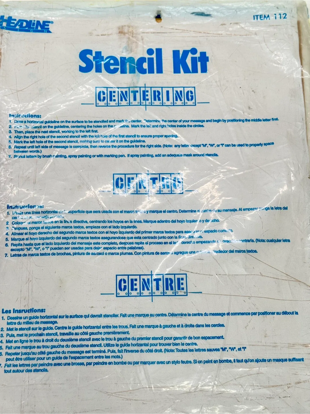 Never opened Headline Stencil Kit 12" Inch image indicator(4)