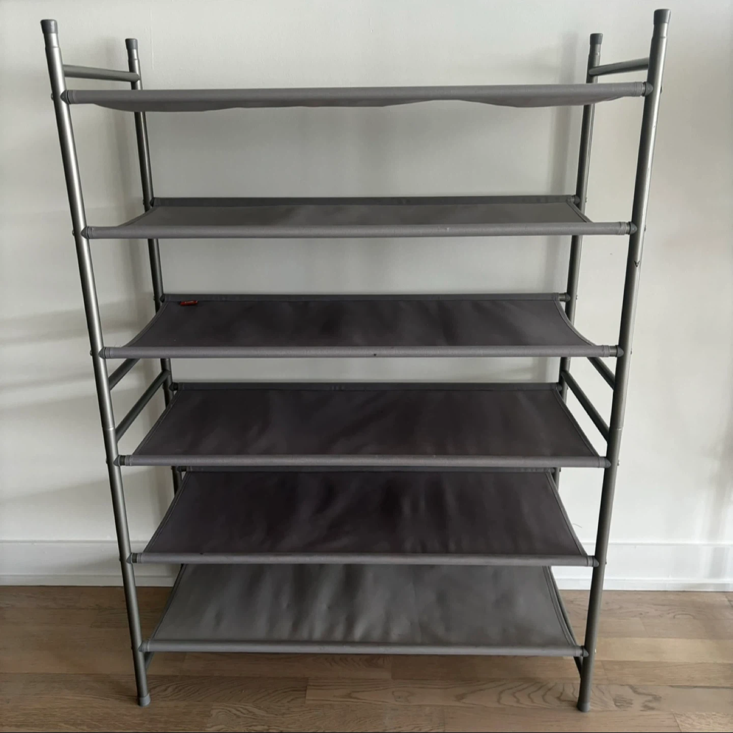 2x Gray 3-Tier Stackable Shoe Racks - photo 2